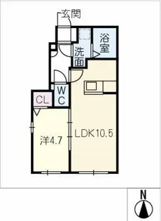 グランドゥール有松【1階】の間取り