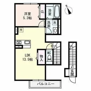 アヴァンス・イワコー【2階】の間取り
