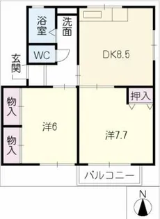 ソファレ花園C棟【1階】の間取り