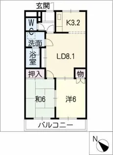 エスコーポドルチェ【2階】の間取り