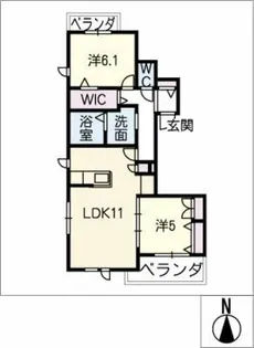 グランメール川名【3階】の間取り