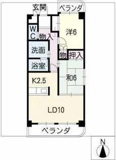 ベルメゾンA棟【4階】の間取り