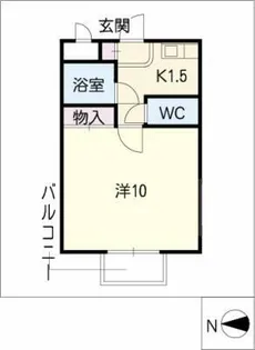 ベルメゾンB棟【2階】の間取り