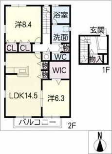 グラウィス シノン【2階】の間取り