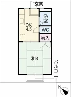 サンライフ花C棟【2階】の間取り