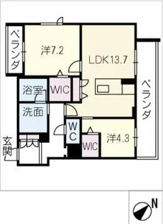 ベラ ルーナ【2階】の間取り