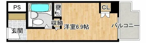 美穂ヶ丘阪田ハイツ【205号室】の間取り