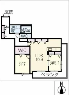 シャトーグラン【2階】の間取り
