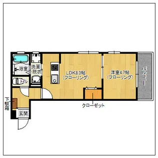 K・T薬院南【4階】の間取り