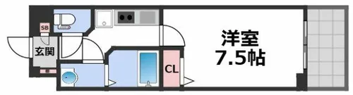 スプランディッド放出【9階】の間取り