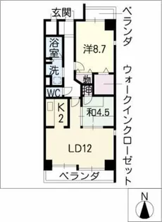 ファミーユ柳原【4階】の間取り