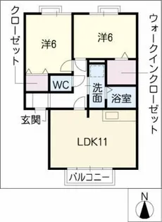 ミルヒ金城【1階】の間取り