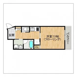 THE天神シティ【407号室】の間取り