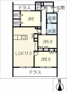 アイグレイス白壁【1階】の間取り