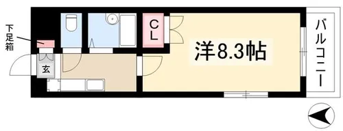 ウイング錦【1階】の間取り