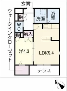 シェトワ新栄【1階】の間取り