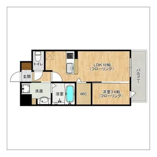 アトリオフラッツ井尻【105号室】の間取り