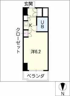 朝日プラザ名古屋ターミナルスクエア【9階】の間取り