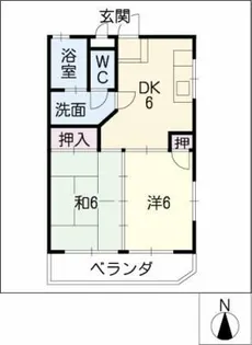 塩池ハイツ【3階】の間取り