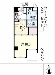 プティマンション鶴舞【1階】の間取り