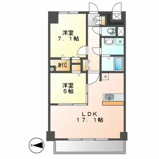 2LDKの間取り画像