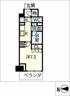 パークアクシス名駅南グランデ【7階】の間取り
