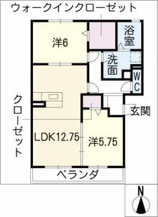 ウィズ ウィンド【2階】の間取り