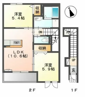 グリーンシャトー【2階】の間取り