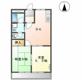 ツインハイムミサト【1階】の間取り