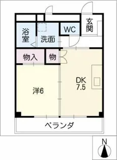 ハイツリバーサイド【1階】の間取り