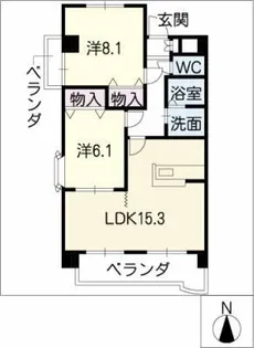 グランドールF【4階】の間取り