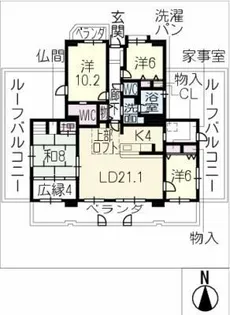 キャッスルハイツ武豊桜ヶ丘Ⅱ【9階】の間取り