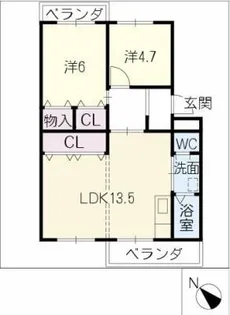 コーポ森脇【2階】の間取り