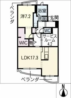ドミール半僧坊【4階】の間取り