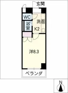 STプラザ八事【7階】の間取り
