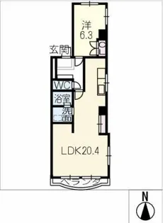 守山グリーンハイツ 402号室【4階】の間取り