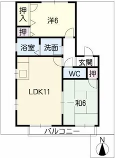 エスポワール天夢A棟【1階】の間取り