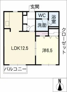 ハウスFreesia【1階】の間取り