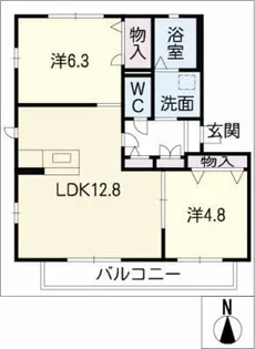 ボヌール【1階】の間取り