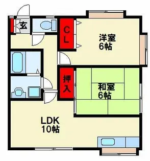 グランドソレーユⅢ【201号室】の間取り