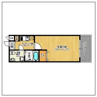 エンクレスト警固【3階】の間取り