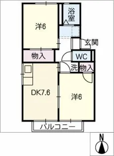 セジュール曙【2階】の間取り