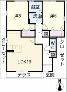 Kコート【1階】の間取り