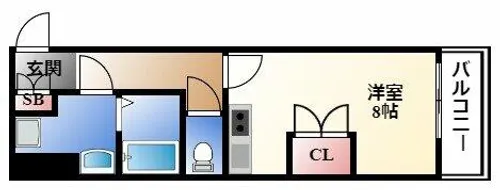 グランメールモリタⅡ【4階】の間取り