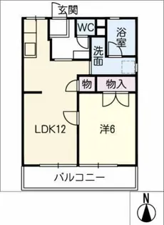 パナハイツさつき【2階】の間取り