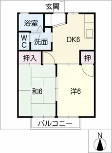 緑3番館【2階】の間取り