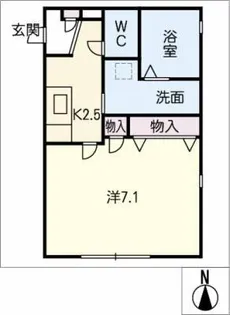 グローリー神村【1階】の間取り
