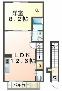 イムヌ・ア・ラムール垂水【2階】の間取り