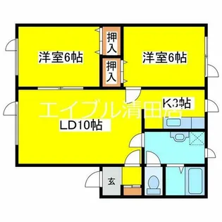 カルム真栄【203号室】の間取り