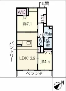 クリザンテーム【3階】の間取り